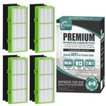 AER1 Filter Replacement for Holmes, HAPF300AH Remover True HEPA Filter Compatible with Holmes Air Purifier HAPF300AH-U4R, HAP242-NUC (4 True HEPA + 8 Pre Filter)