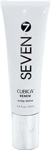 SEVEN Haircare CUBICA RENEW Scalp Detox Haircare Exfoliator Pre-Shampoo Deep Conditioning Hair Mask Treatment for Dry Damaged Hair with Eucalyptus, Charcoal, Kaolin & Papaya, Made in USA, 4.5 oz