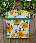 SALE Handmade large peg bag 15" x 18" Rustic Sunflower great Gift