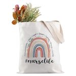 Rainbow Nurselife Canvas Tote Bags for Women Canvas Bag for Shopping, Grocery, Outdoor - Versatile Canvas Bags