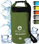 Enthusiast Gear 15L Insulated Floating Cooler Bag, Waterproof, Portable, Collapsible, Padded Shoulder Strap, Perfect for Kayaking, Hiking, Boating, Beach