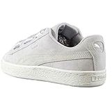 PUMA Heart Triangle Nimbus Lace Up Off White Suede Leather Womens Trainers 367467 01