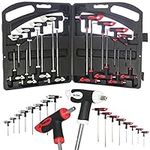 Spares2go 16 Piece T Handle Metric Hex Allen & Star Torx Key Tool Set