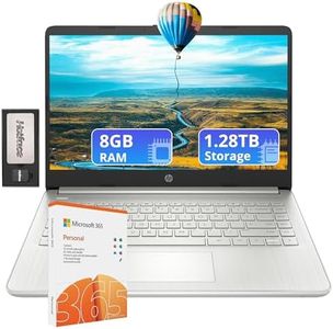 HP Flagship 14" Laptop with 1 Year Office 365 | 8GB RAM | 1.28TB Storage(128GB eMMC & 160GB Docking Station & 1TB Cloud Storage) | Intel 4-Core Processor| Webcam | Wi-Fi | Windows 11 | Silver