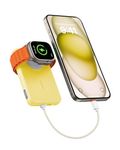 VEGER Portable Charger for iPhone with Built in Cable, 10000mAh Mini Power Bank Battery Pack, PD 20W Fast Charger Travel Accessory Compatible with iPhone 15/14/13/12/Pro Max, Apple Watch Series-Yellow