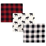 Hudson Baby Muslin Swaddle Blankets, Moose 3 Pack, One Size