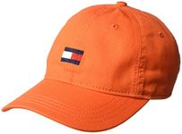 Tommy Hilfiger Men’s Cotton Ardin Adjustable Baseball Cap, Orange, One Size