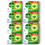 Dettol antibacterial Original Soap Bars, 8 x 100g, Antibacterial and Moisturising soap bars bundle, Quickly eliminates bacteria