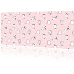 MAYCARI Cute Desk Mat Cartoon Desk Pad Mouse Pad Kawaii Large Pink Cats Gaming Mousepad XXL Laptop Keyboard Desktop Writing Pad for Girls Students 31.5"X15.7"