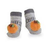 Mud Pie Pumpkin Rattle Toe Socks