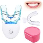 Teeth Whitening Accelerator Ligh, with Mouth Tray and Case, 5 Blue LED Teeth Whitening Light,Wireless Teeth whitening LED Light | White