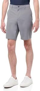 PGA TOUR 9" Men’s Golf Shorts with Active Waistband, Solid Stretch Fabric, Sun Protection, Moisture-wicking, Quiet Shade, 32