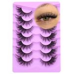 False Eyelashes Fairy Cat Mink Faux Fluffy Fox Eye Lashes Wispy Dramatic Eyelashes 20mm Fake Lashes 7 Pairs Pack by ALICE