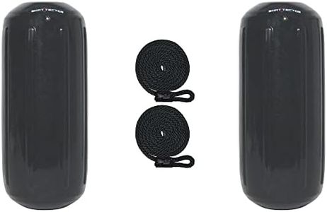 Extreme Max 3006.7306.2 BoatTector HTM Inflatable Fender Value 2-Pack - 8.5" x 20", Black