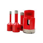 SHDIATOOL Dry Diamond Drill Core Bits 4pcs / Set Diameter 6/10/20/35mm Vacuum Brazed Hole Saw M14 Thread for Tile Porcelain Granite Marble