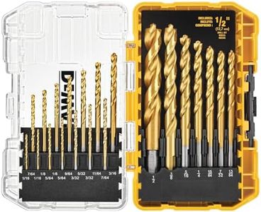 DEWALT Titanium Nitride Coated Drill Bit Set, Pilot Point, 21-Piece (DW1361)