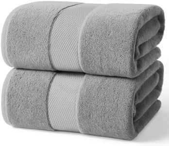 Infinitee Xclusives – Luxury Bath Sheets Towels – 2 Pack 600 GSM (35X70 Inches) – 100% Ring Spun Cotton Extra Large Bath Towels for Bathroom – Super Soft, Absorbent, Hotel & Spa Quality|Charming Grey|