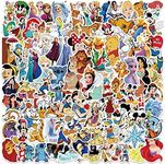 100 Pcs Cartoon Character Stickers Laptop Car Scrapbook Phone Skateboard Bike Travel Case Princess Stickers Vinyl Waterproof Aesthetic Personalised Stickers for Teens Boys Girls Adults