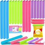 OUTTELL Food Clips 18 Pcs with Storage Bag, Bag Sealing Clips for Sealing Food Storage Bags, Food Bag Clips in 4 Colors, Reusable Plastic Bag Clips for Food Storage for Sandwiches and Snacks (18 Pcs)