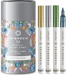 Primrosia 30 Metallic Markers - Acrylic Paint Pens – Extra Fine Tip Metallic Markers Set. Art supplies for DIY Craft, Drawing, Ceramics, Coloring, Rock Painting, Calligraphy and Lettering