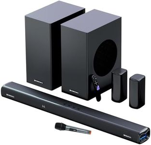 ZEBRONICS Juke BAR 9850 7.2.2 (5.2.4) Channel Soundbar, 725 Watts, Dolby Atmos, HDMI eARC, Optical, Dual Wireless (Subwoofer + Satellites), Wireless UHF Microphone, RGB LED, Powerful Bass