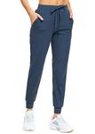 Libin Women's Joggers Pants Athletic Sweatpants with Pockets Running Tapered Casual Pants for Workout,Lounge, Navy Blue S
