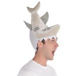 Amscan Plush Shark Hat, Adult Size, Gray