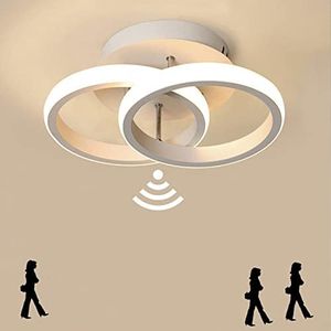 Puhui LED Ceiling Light with Motion Sensor Indoor 18 W Warm White 3000 K Ceiling Light Sensor Lamp/Hallway Light/Wall Lamp for Bedroom Hallway Cellar Balcony Porch Stairs Entrance Hotel Garage B