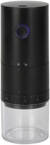 Portable Electric Burr Coffee Grinder with 38 Adjustable Grind Settings - USB Rechargeable Ceramic Core Conical Burr, Coffee Bean Grinder for Espresso, French Press, Travel, Camping, Home & Office Use