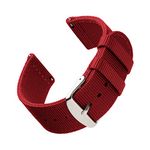 Archer Watch Straps | Premium Nylon Quick Release Replacement Watch Bands for Men and Women, Watches and Smartwatches (Red, 22mm)