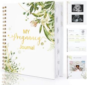 Pregnancy Journal with Keepsake Pocket, 190 Pages Hardcover Pregnancy Book, Weekly Pregnancy Planner with Calendar, Capture Every Milestone of Mom & Baby, Pregnancy Journals Memory Book for First Time