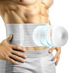 BraceAbility Hernia Belt for Men & Women | Stomach Truss Binder with Compression Support Pad for Abdominal, Umbilical L/XL (New & Improved) Fits 40"-60"