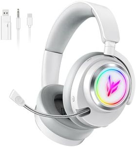 Wireless Gaming Headset for PS5 PS4 PC Switch Mac - 2.4GHz USB/Type-C & Bluetooth 5.4 RGB Headphones with 100H Battery, 7.1 Surround Sound, Noise Cancelling Mic & 3 Audio Modes (HiFi/Music/Game)