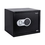 Lifelong 22 L Carbon Steel Digital Safe Locker Box For Home & Office | Inbuilt LED Light | Essential Smart Home Locker for Gold, Jewellery, Cash | Tijori Box, Wardrobe Compatible, 1 Yr Warranty, Black