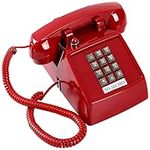 Traditional Red Landline Phone, Ret