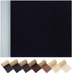 KJML DIY Leather Repair Tape Patch Kit for Furniture Couches 16X79inch Self-Adhesive Reupholster Patches Large for Couch Car Seats Sofa Vinyl Chairs Jackets Shoes Fabric Fix Tear(Black, 16x79 inch)