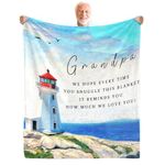 Grandpa Gifts for Grandpa Blanket, Birthday Gift for Papa from Grandkids, for Grandpa Flannel Blanket, 50'' X 60'' We Love You Grandfather Throw Blanket Gifts for Christmas.