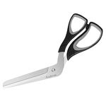 Asdirne Pizza Scissors, Pizza Cutter with Food-Grade Sharp Stainless Steel Blade and Soft Grip Handle, Multifunctional Kitchen Scissors, 27cm, Black