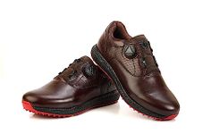 East Star Sports Austin Easy Go Spikeless Golf Shoes (Brown, Numeric_6)