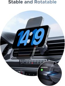 UGREEN MagFlow 25W Wireless Car Charger – Fast Magnetic Charging Mount
