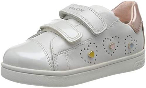 Geox Bébé Fille B DJROCK Girl B Sneakers Basses, Blanc (White/Lt Pink C0814), 24 EU