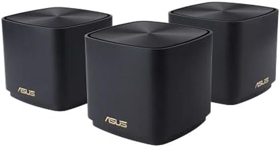 ASUS ZenWiFi XD4 Plus Noir - Pack de 3 - Système Wi-FI 6 AX Mesh, Double Bande (2,4 GHz / 5GHz), 1800 Mbit/s, 600m2, AiProtection avec TrendMicro à Vie, Ports WAN/LAN