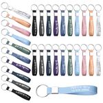 30 Pcs Thank You Gifts Inspirational Keychains Bulk Motivational Silicone Keychain Inspirational Quote Key Chains Thank You Key Rings Employee Appreciation Gifts for Office Teacher Staff Coworker