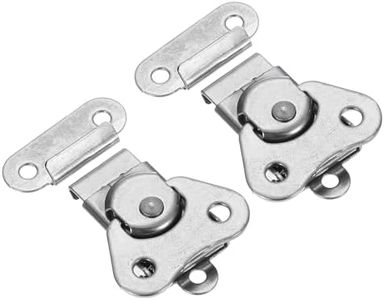 PATIKIL Spring Loaded Small Butterfly Twist Latch 2.1"x1.5", 2 Pack 304 Stainless Steel Twist Latch and Keeper Toggle Clamp Metal Hardware for Case Box Chest Closure, Silver Tone