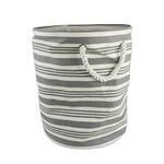 DII Woven Paper Textured Storage Basket, Collapsible & Convenient for Office, Bedroom, Closet, Toys, Laundry - Medium Round, Gray Urban Stripe