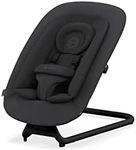 Cybex Lemo Self-Bouncing Baby Bouncer for Playing and Relaxing with Adjustable Harness and Breathable Mesh Backrest, Comfort Inlay with Head Hugger, and Stand, Stunning Black