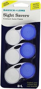 Bausch & Lomb Sight Savers Contact Lens Cases, Colors May Vary 3 Each (Pack of 3)