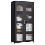 ZONLESON Storage Cabinet with Glass