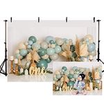 MEHOFOND 7x5ft Bohemian Boy 1st Birthday Photography Background Pampas Grass Boho Balloons Birthday Party Banner Cake Smash Decorations Backdrop Photo Studio Supplies