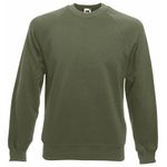 Fruit of the Loom Men Raglan Classic Sweater, Green (Classic Olive), XX-Large